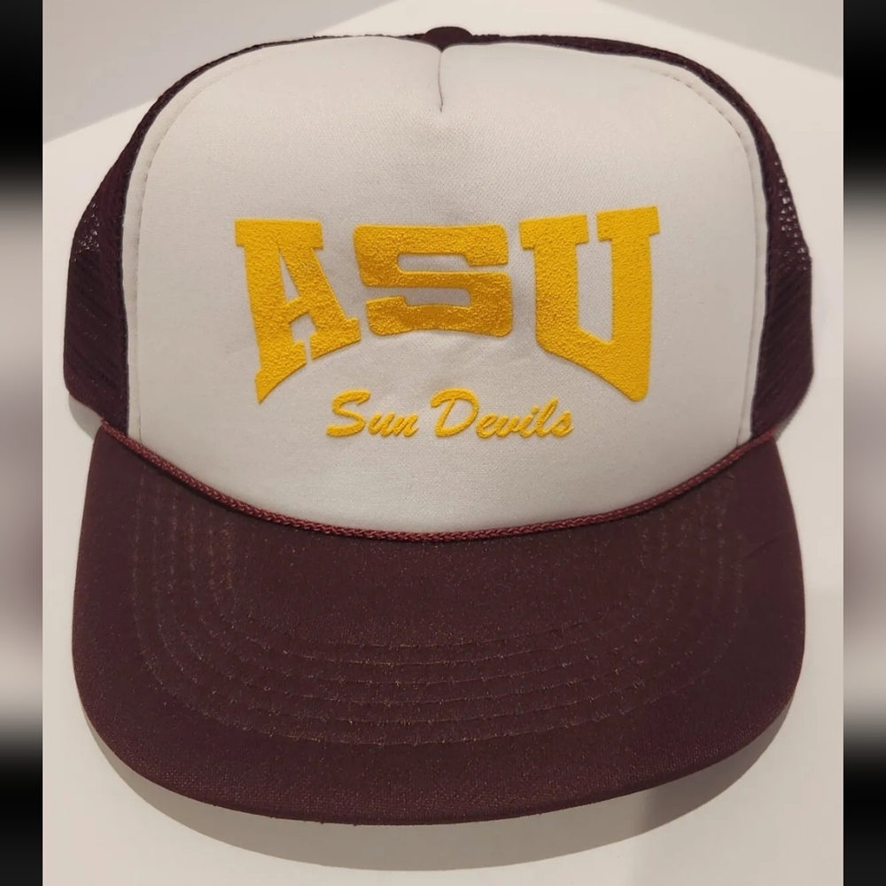 Vintage 80s Arizona State Sun Devils ASU  snapback mesh Trucker hat
